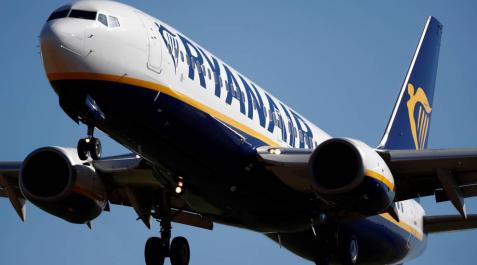 Un avión de Ryanair. Un avión de Ryanair.