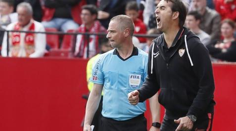 Julen Lopetegui, en el Sánchez Pizjuán. Julen Lopetegui, en el Sánchez Pizjuán.