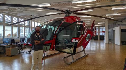 Un ingeniero navarro entre helicópteros en Zúrich Un ingeniero navarro entre helicópteros en Zúrich