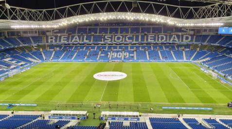 Anoeta, minutos antes del inicio del partido Real Sociedad-Osasuna de Copa del Rey. Anoeta, minutos antes del inicio del partido Real Sociedad-Osasuna de Copa del Rey.