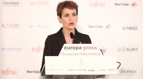 La presidenta del Gobierno de Navarra, María Chivite, interviene en el desayuno Informativo de Europa Press en Madrid La presidenta del Gobierno de Navarra, María Chivite, interviene en el desayuno Informativo de Europa Press en Madrid