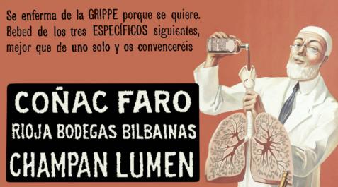 Imagen del Anuncio de Bodegas Bilbaínas, publicado en prensa en octubre de 1918. r. c Imagen del Anuncio de Bodegas Bilbaínas, publicado en prensa en octubre de 1918. r. c