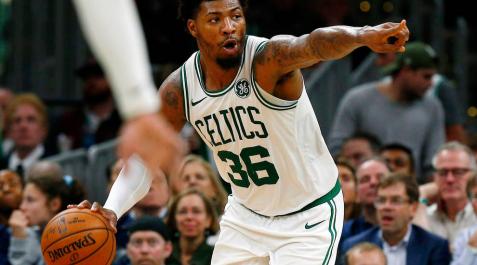 El base-escolta Marcus Smart, de los Celtics de Boston El base-escolta Marcus Smart, de los Celtics de Boston