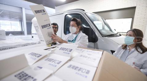 El Hospital Reina Sofía de Tudela recibe 51.000 unidades de protección sanitaria El Hospital Reina Sofía de Tudela recibe 51.000 unidades de protección sanitaria