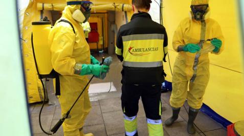 Túnel de desinfección en la zona de Urgencias del Hospital de Navarra (CHN) Túnel de desinfección en la zona de Urgencias del Hospital de Navarra (CHN)