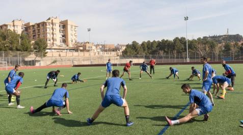 Entrenamiento del Tudelano, previo al confinamiento. Entrenamiento del Tudelano, previo al confinamiento.