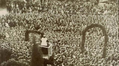 Fotografía de la peregrinación a Javier, 1886. Fotografía de la peregrinación a Javier, 1886.