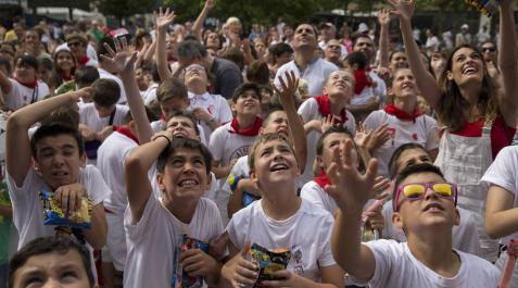 Vista de archivo del cohete txiki de las fiestas de Barañáin de 2019. Vista de archivo del cohete txiki de las fiestas de Barañáin de 2019.