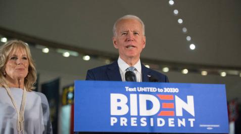 El exvicepresidente de Estados Unidos Joe Biden en un mitin de las primarias demócratas El exvicepresidente de Estados Unidos Joe Biden en un mitin de las primarias demócratas