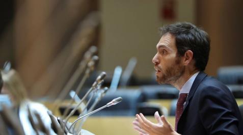 El diputado de Navarra Suma, Sergio Sayas, durante su intervención en la Comisión de Sanidad del Congreso. El diputado de Navarra Suma, Sergio Sayas, durante su intervención en la Comisión de Sanidad del Congreso.