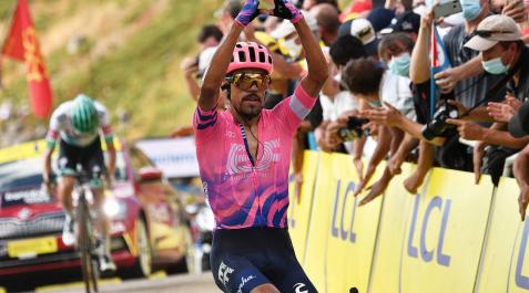 El colombiano Daniel Martínez en la cima del Puy Mary. El colombiano Daniel Martínez en la cima del Puy Mary.