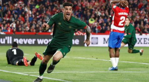 Yuri celebra su gol, que mete al Athletic en la final. Yuri celebra su gol, que mete al Athletic en la final.