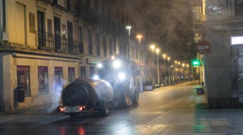 Tudela prepara otra fumigación de las calles tras la primera del jueves Tudela prepara otra fumigación de las calles tras la primera del jueves