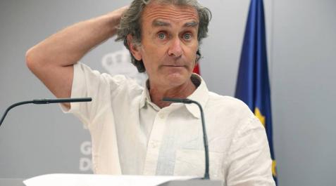 Fernando Simón, en una rueda de prensa en La Moncloa. Fernando Simón, en una rueda de prensa en La Moncloa.