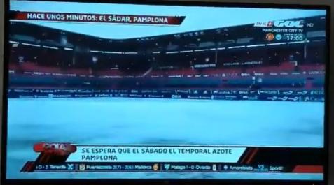 Las imágenes de El Sadar que crean confusión antes del Osasuna-Real Madrid Las imágenes de El Sadar que crean confusión antes del Osasuna-Real Madrid