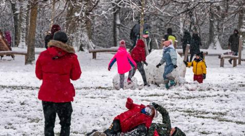 La nevada cumplió con las previsiones en Estella y se pudo controlar La nevada cumplió con las previsiones en Estella y se pudo controlar