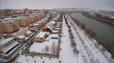 VIDEODRON | Panorámica de Tudela cubierta de nieve VIDEODRON | Panorámica de Tudela cubierta de nieve