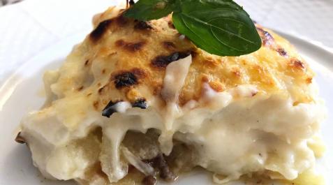 Imagen del bacalao gratinado con patata y queso Imagen del bacalao gratinado con patata y queso