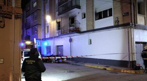 Vivienda de Marcilla en la que se ha producido el incendio Vivienda de Marcilla en la que se ha producido el incendio
