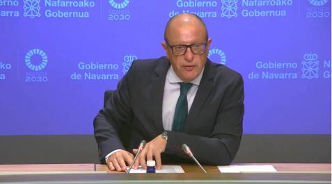 Carlos Gimeno, en la rueda de prensa. Carlos Gimeno, en la rueda de prensa.