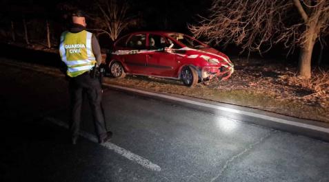 Herida una conductora en Lerín tras esquivar un animal en la carretera Herida una conductora en Lerín tras esquivar un animal en la carretera