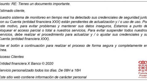 Alerta de nuevas estafas a particular y empresas mediante el sistema del Alerta de nuevas estafas a particular y empresas mediante el sistema del