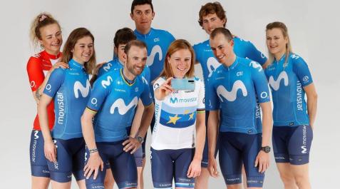 Imagen promocional del Movistar Team de 2021. Imagen promocional del Movistar Team de 2021.