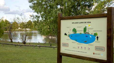 Mendillorri estrena señales sobre los valores ambientales y culturales del lago Mendillorri estrena señales sobre los valores ambientales y culturales del lago