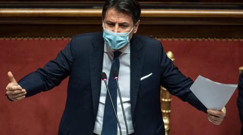 El primer ministro Giuseppe Conte dimitirá este martes por falta de apoyos El primer ministro Giuseppe Conte dimitirá este martes por falta de apoyos