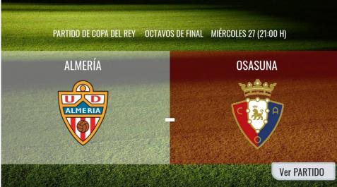 Almería-Osasuna en directo: sigue la narración minuto a minuto Almería-Osasuna en directo: sigue la narración minuto a minuto