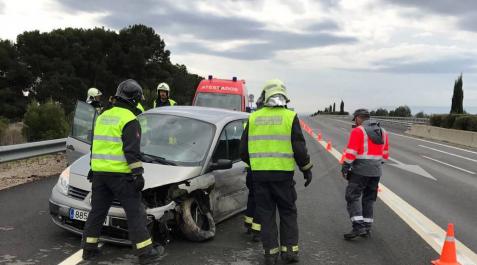 Accidente en la A68 con Policía Foral Accidente en la A68 con Policía Foral