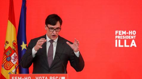 El PSC ganaría en Cataluña con un 22,7% de los votos, seguido de JxCat El PSC ganaría en Cataluña con un 22,7% de los votos, seguido de JxCat