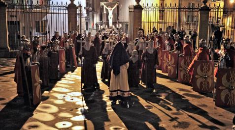 El paso del Cristo Alzado permanece en la catedral desde el traslado de 2020 El paso del Cristo Alzado permanece en la catedral desde el traslado de 2020