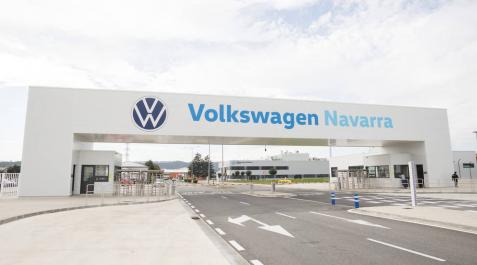 Entrada a las instalaciones de Volkswagen Navarra. Entrada a las instalaciones de Volkswagen Navarra.