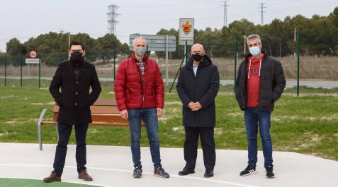 Finalizan las obras de urbanización de los accesos al campo de fútbol de Caparroso Finalizan las obras de urbanización de los accesos al campo de fútbol de Caparroso