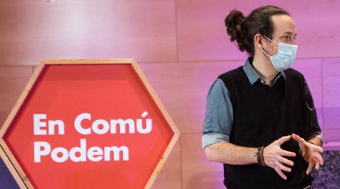 El secretario general de Podemos y vicepresidente segundo del Gobierno, Pablo Iglesias, en un acto de la campaña electoral catalana El secretario general de Podemos y vicepresidente segundo del Gobierno, Pablo Iglesias, en un acto de la campaña electoral catalana