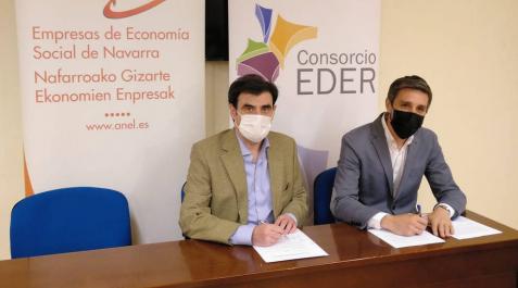 El presidente ANEL, Ignacio Ugalde, junto al gerente del Consocio Eder, Sergio Villava El presidente ANEL, Ignacio Ugalde, junto al gerente del Consocio Eder, Sergio Villava