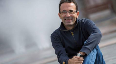 Patxi Amezcua en la presentación de 'Séptimo' en Pamplona. Patxi Amezcua en la presentación de 'Séptimo' en Pamplona.