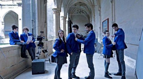 Los actores protagonistas de la serie 'El Internado Las Cumbres', rodando en el Monasterio de Irache Los actores protagonistas de la serie 'El Internado Las Cumbres', rodando en el Monasterio de Irache