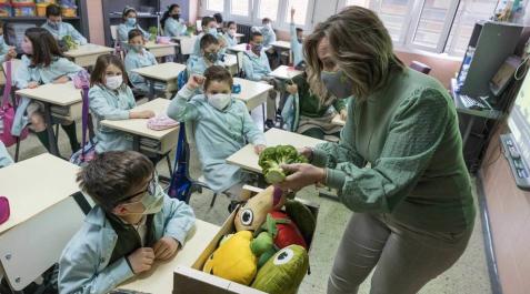 Las verduras se abren paso en las aulas de Tudela Las verduras se abren paso en las aulas de Tudela