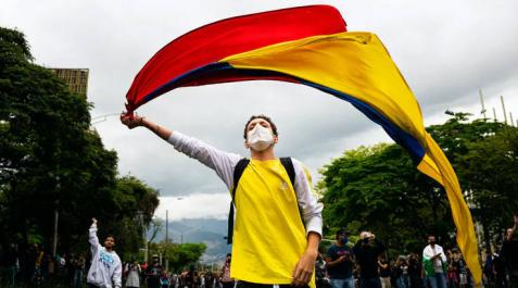 Protestas en las calles de Medellín, Colombia. Protestas en las calles de Medellín, Colombia.