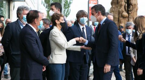 Chivite cierra filas con Sánchez en los posibles indultos por el 'procés' Chivite cierra filas con Sánchez en los posibles indultos por el 'procés'