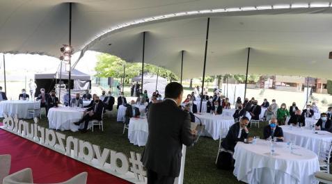 Encuentro anual de la Asociación de la Industria Navarra. Smurfit Kappa, ArcelorMittal, Guardian Glass y BeePlanet han detallado durante la asamblea anual de AIN su apuesta por la sostenibilidad