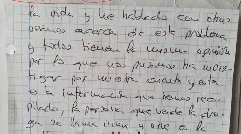 Detenida por tráfico de drogas en la Txantrea gracias a la carta anónima de un vecino Detenida por tráfico de drogas en la Txantrea gracias a la carta anónima de un vecino