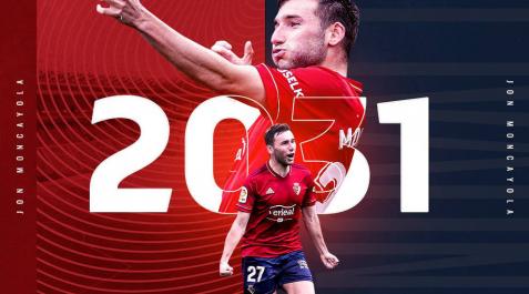 Osasuna renueva a Jon Moncayola hasta 2031 Osasuna renueva a Jon Moncayola hasta 2031