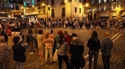 Concentración en Pamplona contra la violencia machista