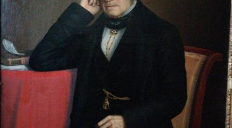 Retrato de José Yanguas y Miranda, realizado en 1856 por el pintor francés Fortuné Viau (colección particular).