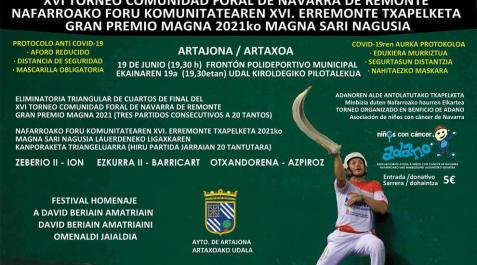 Cartel con el homenaje a David Beriáin.