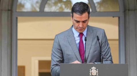Pedro Sánchez, en la Moncloa.