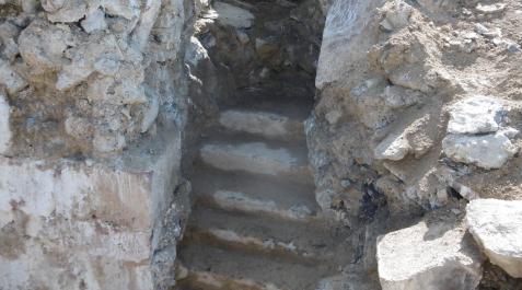 Restos arqueológicos del ‘cubo’ minado en 1522 Restos arqueológicos del ‘cubo’ minado en 1522